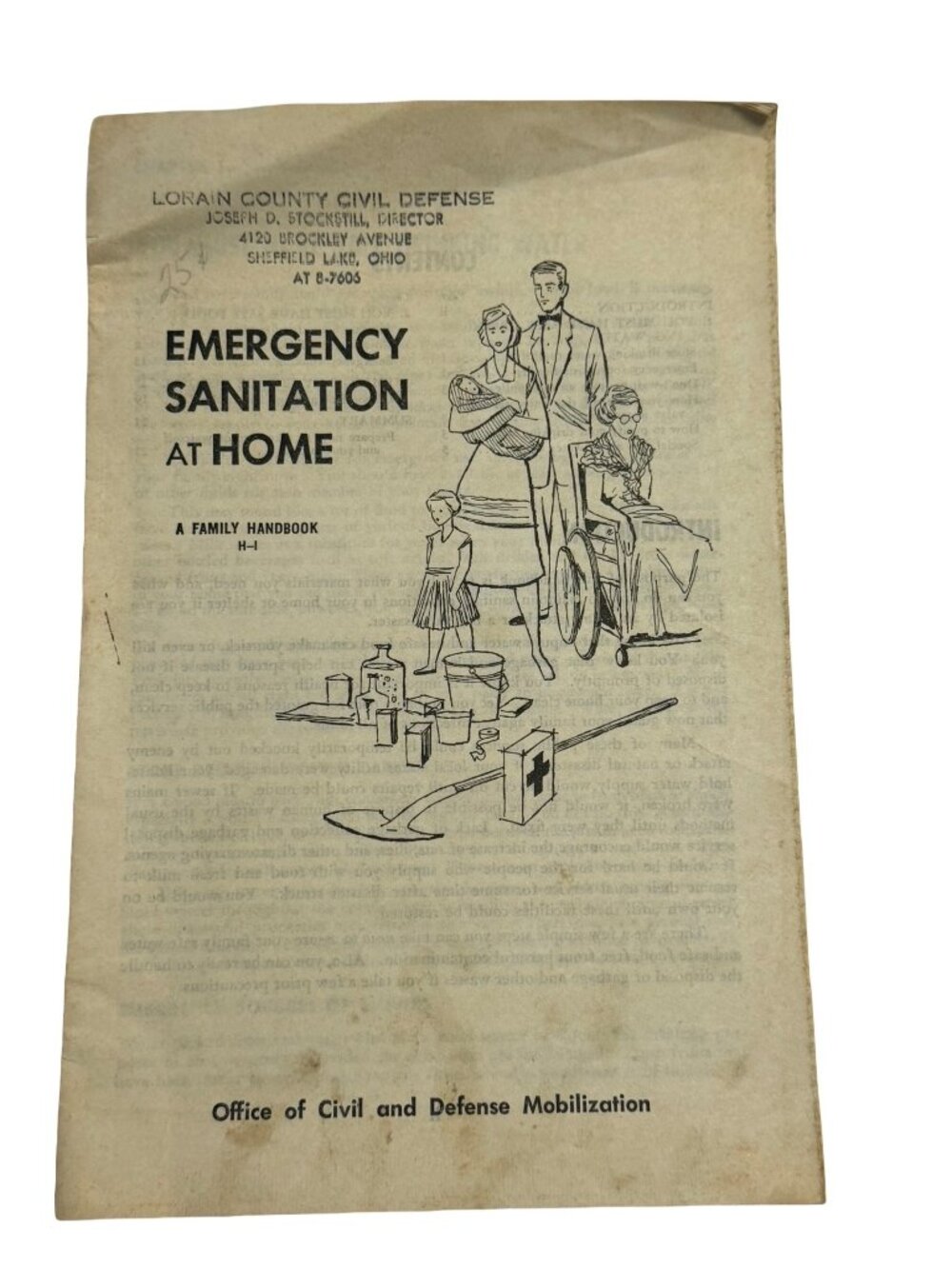 1961 Emergency Sanitation at Home Civil Defense Nuclear Fallout Cold War Ohio